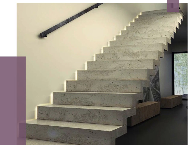 Облицовка бетонных лестниц в Азнакаеве от 4618 руб/м2