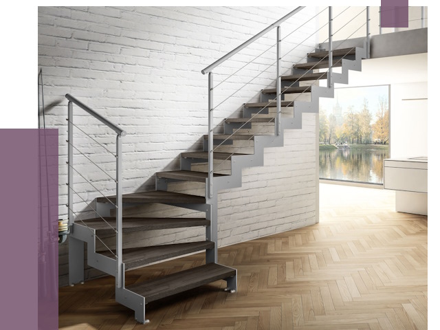 Г-образные лестницы под ключ в Азнакаеве от 37200 руб. | ПРОЛЁТ-Знк