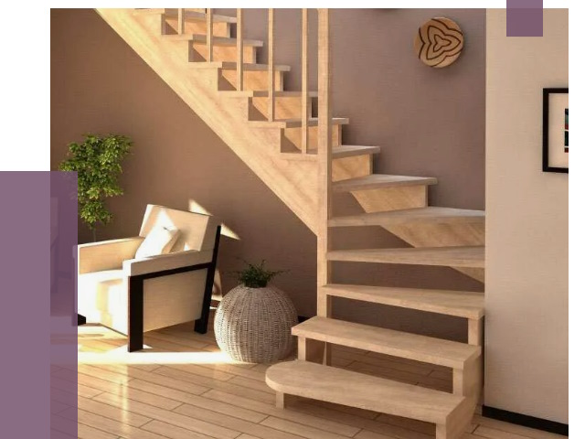 Изготовление Г-образных лестниц в Азнакаеве от 18985 руб. 