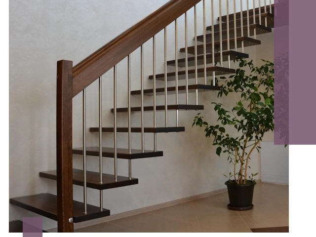 Лестницы на больцах под ключ в Азнакаеве – изготовление и монтаж