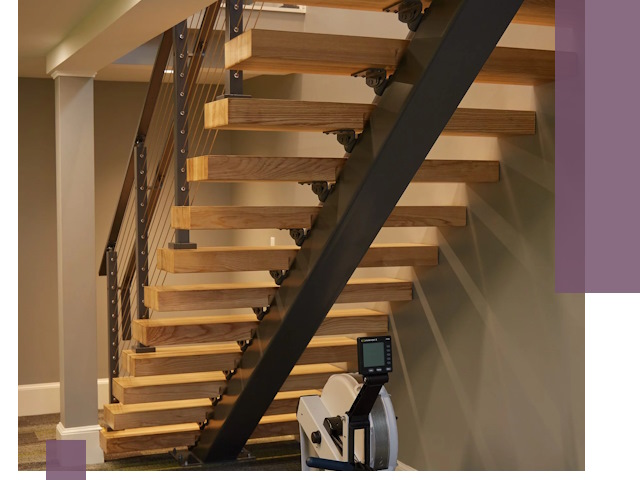 Лестницы на монокосоурах под ключ в Азнакаеве - изготовление и монтаж