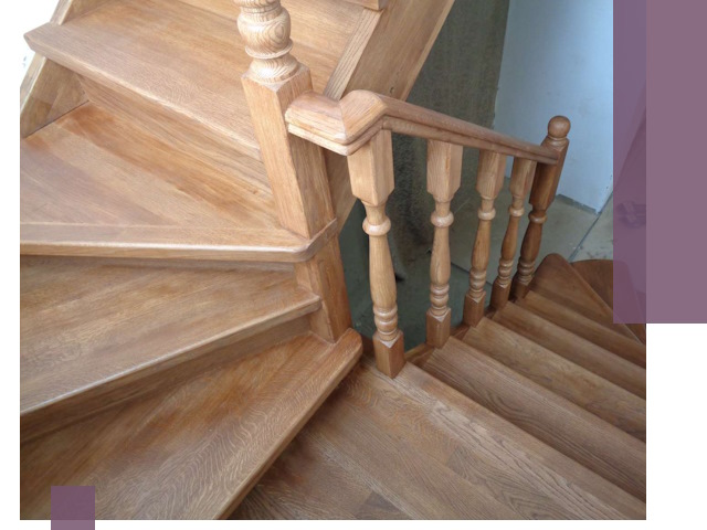 Дубовые лестницы под ключ в Азнакаеве: изготовление и монтаж