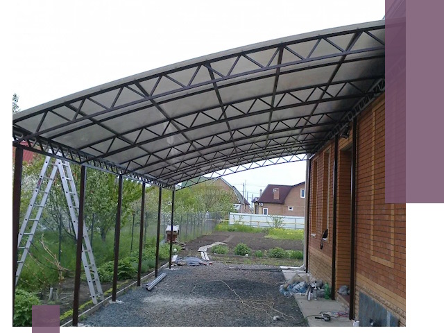 Профессиональный монтаж навесов под ключ в Азнакаеве