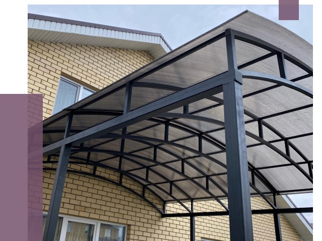 Монтаж козырьков в Азнакаеве от 11545 руб. | ПРОЛЁТ-Знк