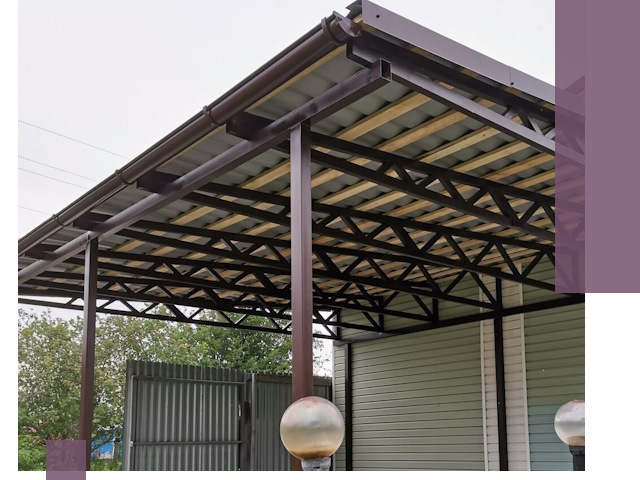 Навесы под ключ в Азнакаеве: изготовление, монтаж и гарантия