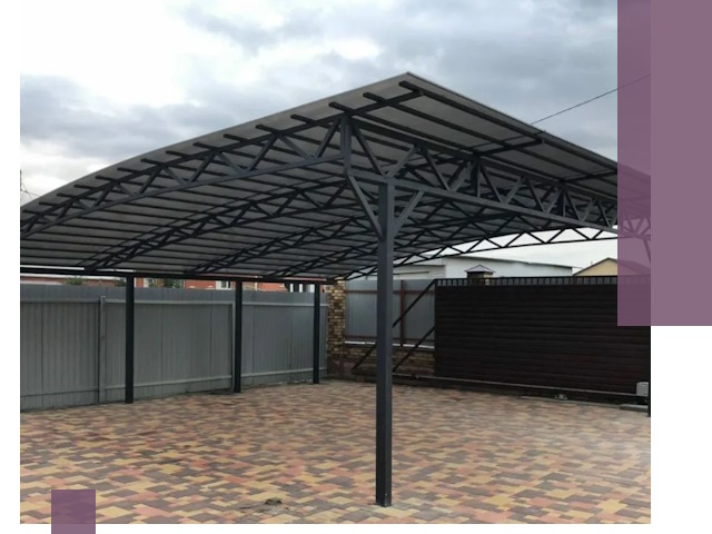 Недорогие навесы под ключ в Азнакаеве — изготовление и монтаж