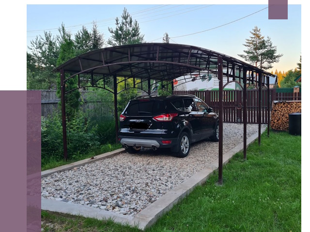 Навесы для автомобиля в Азнакаеве от 13187 руб.  | ПРОЛЁТ-Знк