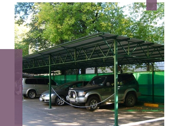 Навесы для парковки в Азнакаеве от 80557 руб. заказать | ПРОЛЁТ-Знк