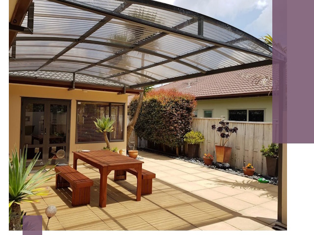 Навесы во двор под ключ в Азнакаеве — изготовление и монтаж