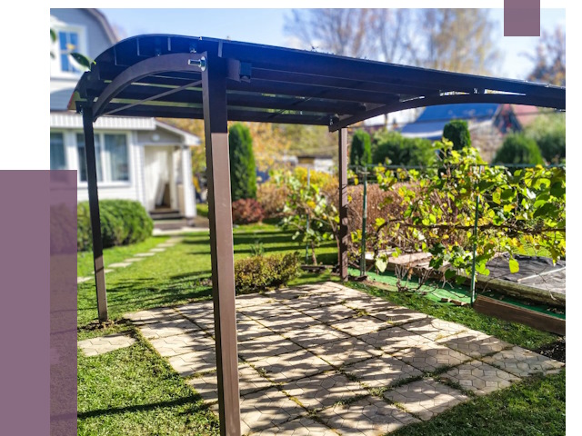 Навесы для дачи в Азнакаеве от 12776 руб. под ключ — ПРОЛЁТ-Знк