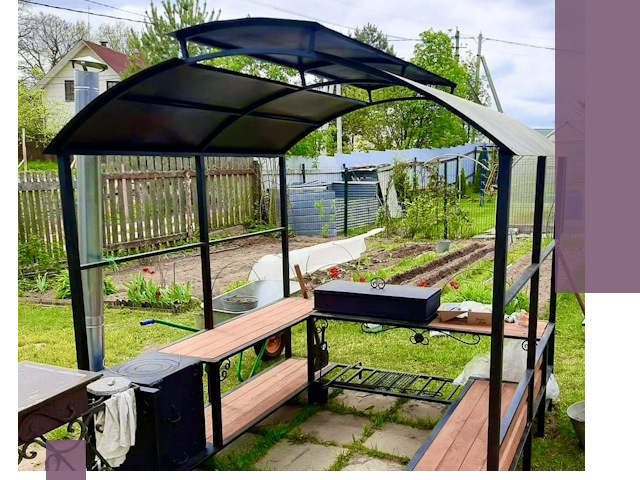 Навесы для барбекю в Азнакаеве: изготовление, монтаж и демонтаж