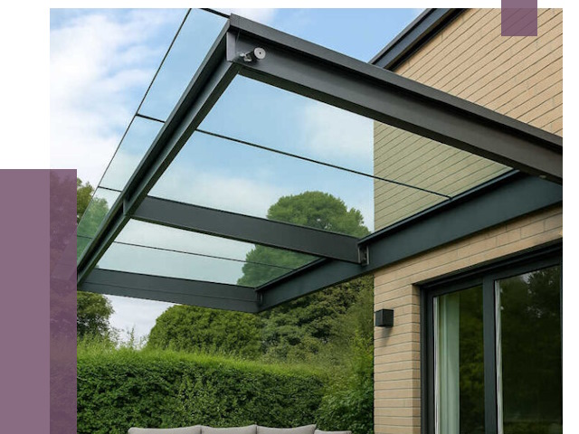 Стеклянные навесы и козырьки в Азнакаеве от 12314 руб.