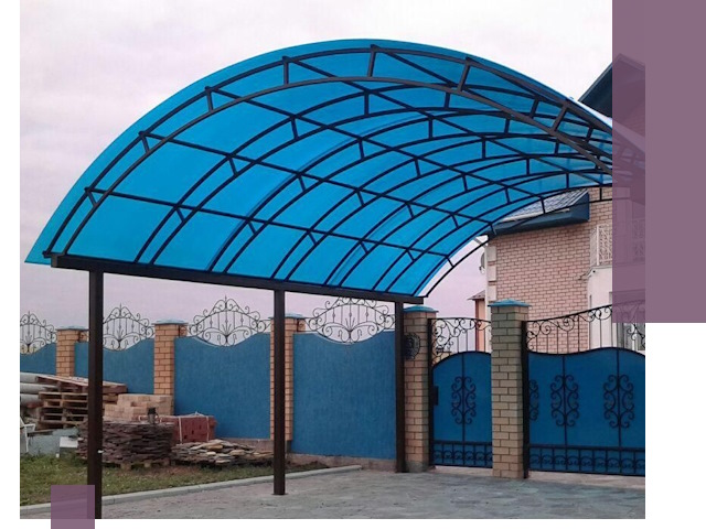 Арочные навесы под ключ в Азнакаеве — изготовление и монтаж