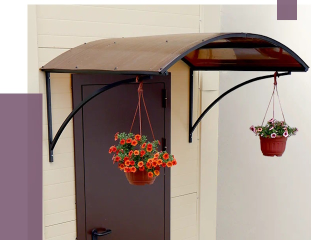 Козырьки над входом в Азнакаеве от 14880 руб.  | ПРОЛЁТ-Знк