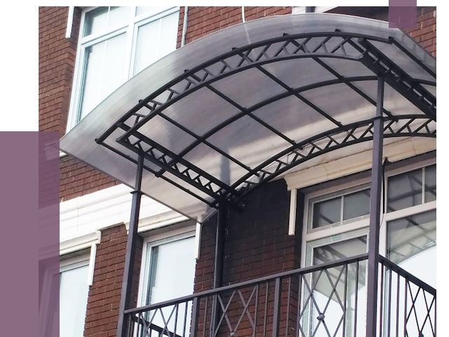 Козырьки над балконом в Азнакаеве от 8671 руб. | ПРОЛЁТ-Знк