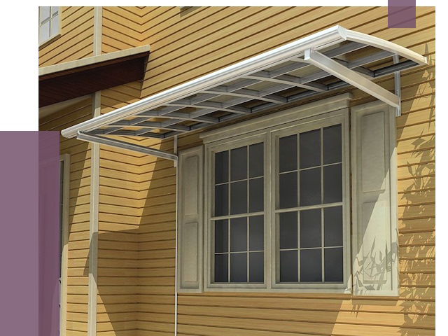 Козырьки над окнами в Азнакаеве от 7645 руб. — монтаж, покупки | ПРОЛЁТ-Знк