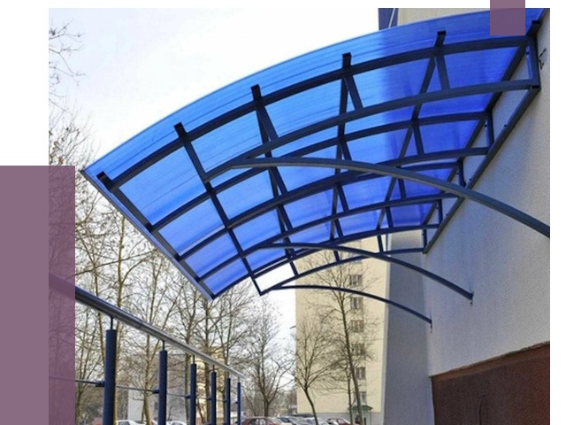 Козырьки из поликарбоната в Азнакаеве от 4310 руб. под ключ | ПРОЛЁТ-Знк