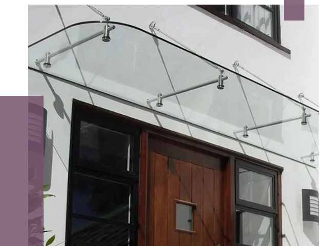 Стеклянные козырьки в Азнакаеве от 18985 руб. | ПРОЛЁТ-Знк