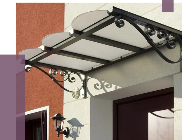 Односкатные козырьки в Азнакаеве от 8415 руб.  | ПРОЛЁТ-Знк