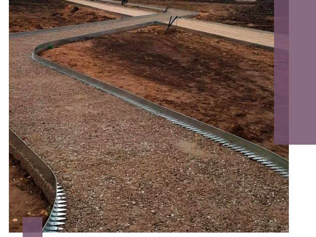 Металлические бордюры под ключ в Азнакаеве — изготовление и монтаж