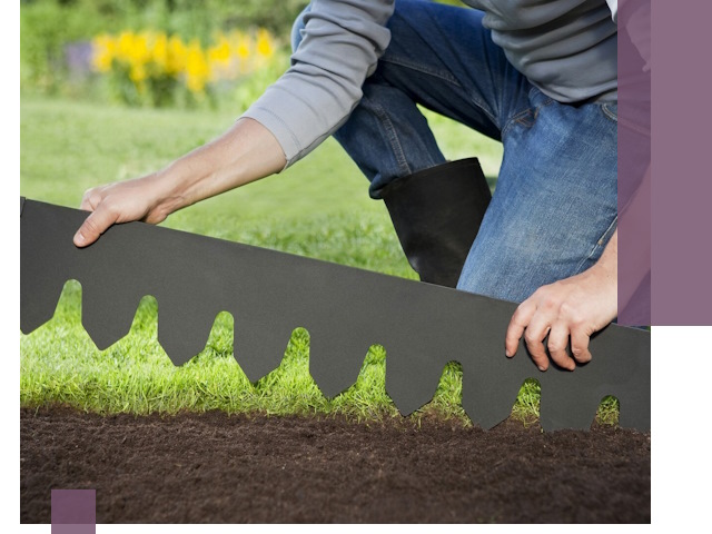 Металлические бордюры для газона в Азнакаеве — изготовление и монтаж