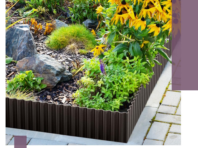 Металлические бордюры для клумб в Азнакаеве — производство и монтаж